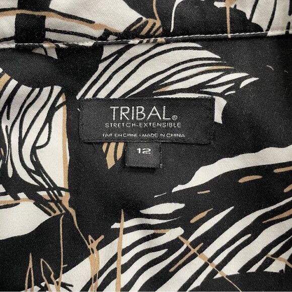 Tribal Abstract Button Up Long Sleeve Blazer Jacket - Picture 7 of 8